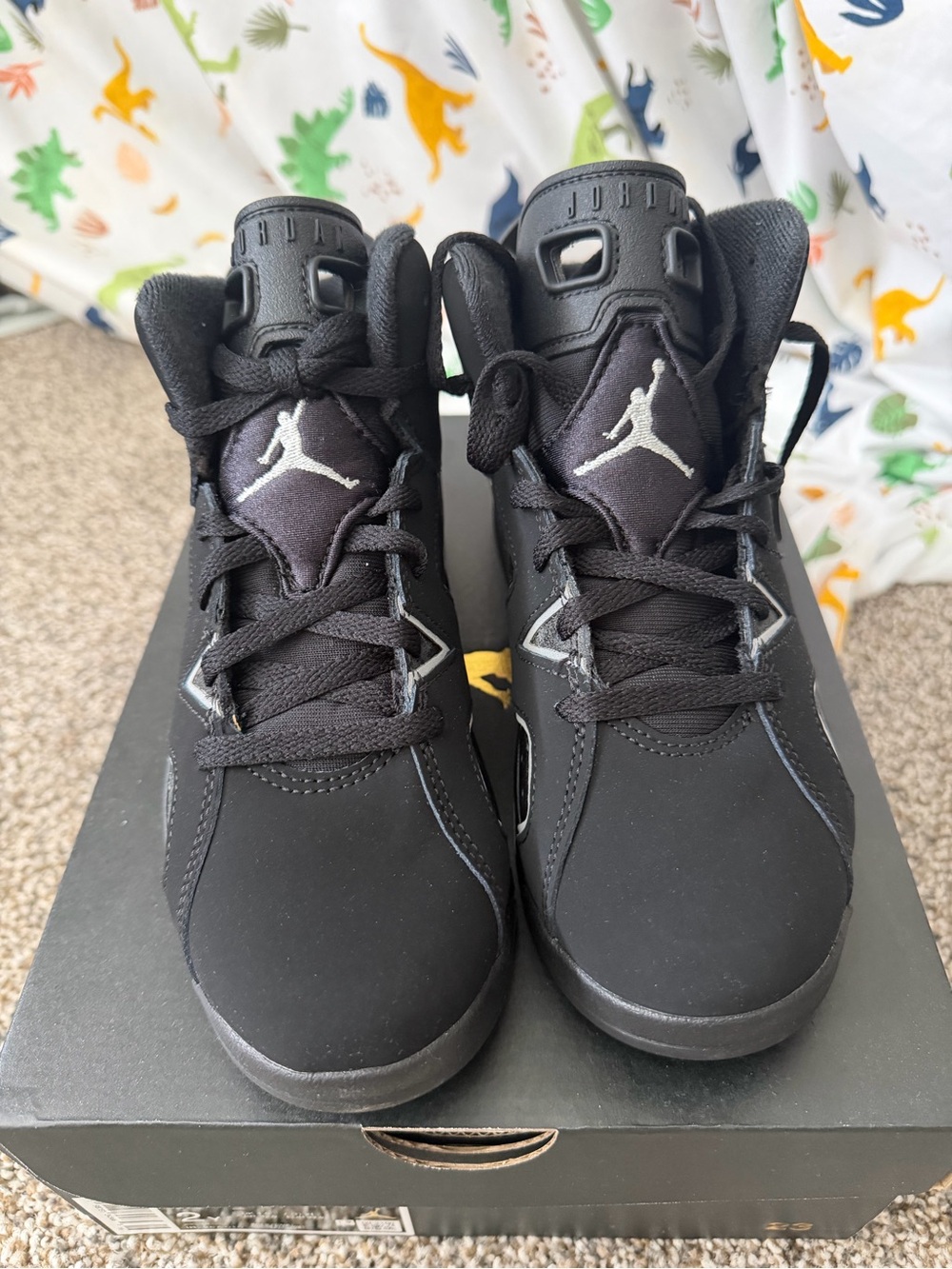 Jordan 6 Kids' Black Sneakers